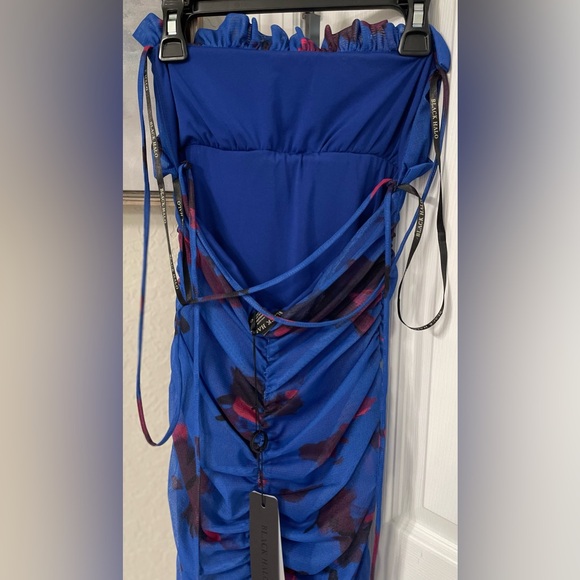 Black Halo Women’s Azra Floral Ruffle Trim Knee-length Sheath Dress-NWT-Sz 0/XS- - Picture 9 of 15